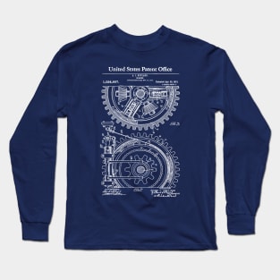 Gearing Patent White Long Sleeve T-Shirt